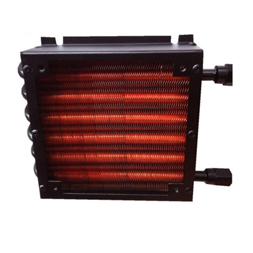 Condensador de tubo de acero inoxidable de aletas de cobre