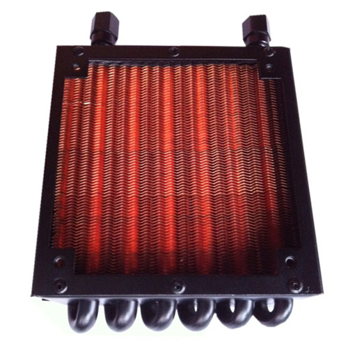 Condensador de tubo de acero inoxidable de aletas de cobre