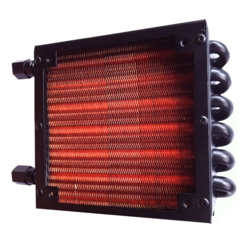 Condensador de tubo de acero inoxidable de aletas de cobre