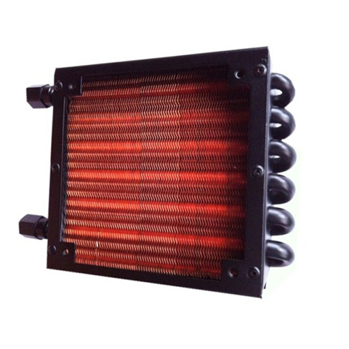 Condensador de tubo de acero inoxidable de aletas de cobre