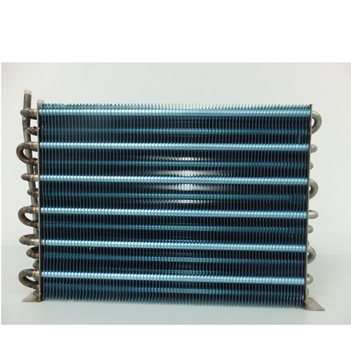 Intercambiador de calor de aletas azules de acero inoxidable