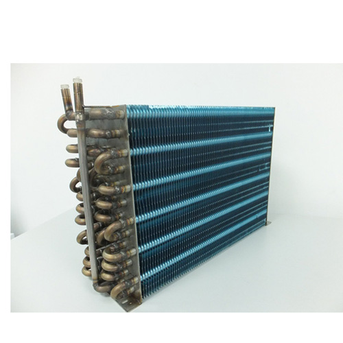 Intercambiador de calor de aletas azules de acero inoxidable