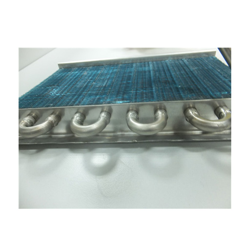 Intercambiador de calor de aletas azules de acero inoxidable