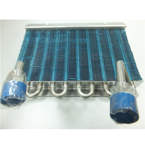 Condensador de tubo de acero inoxidable y aletas de aluminio