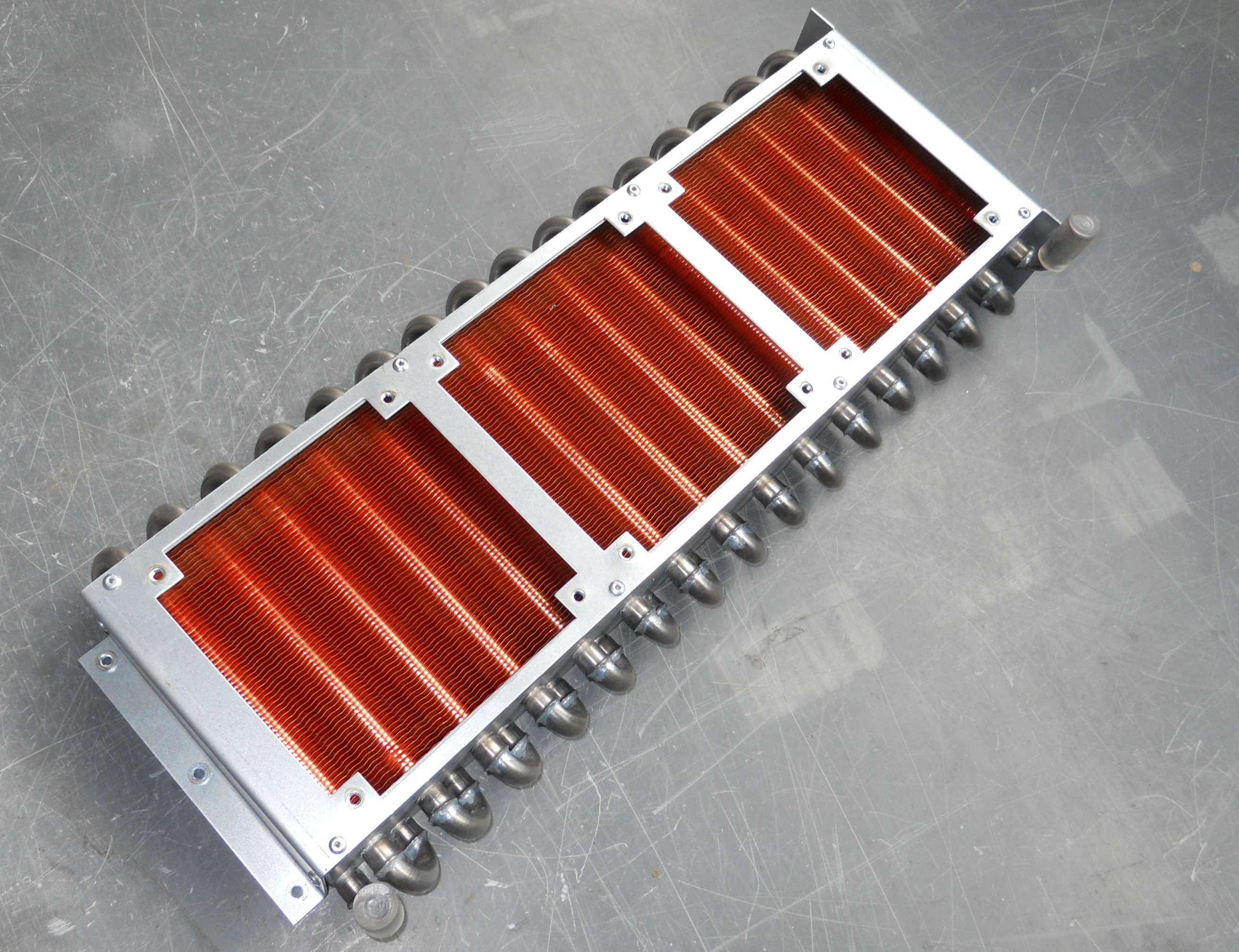 Evaporador Con Tubo De Acero Inoxidable Y Aleta De Cobre